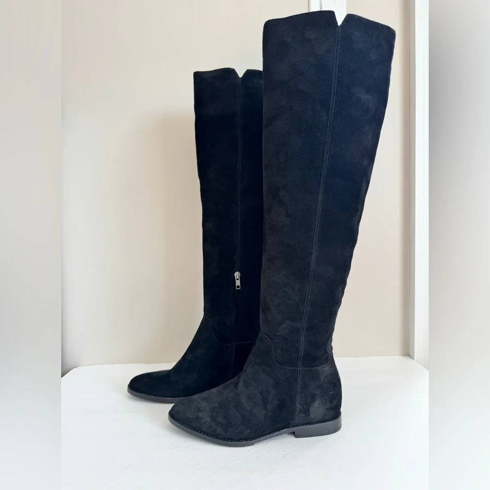 Ash Tall Jess Suede Over-the-Knee Boots in Black size 38 US 7.5-8